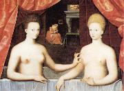 School of Fontainebleau Gabrielle d'Estrees and One of he Sisters in the Bath Sweden oil painting reproduction